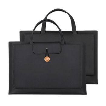 Portable Laptop Inner Bag with Elastic Thread Button - Rose Gold