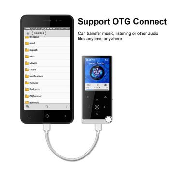 2.4 Inch Touch Mp4 / Mp3 Player 4Gb Memory E Book / Alarm / Timer No Bluetooth - Black