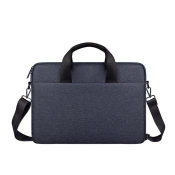 13.3 Inch Portable Laptop Bag with Single-shoulder Strap - Gray With Shoulder Strap