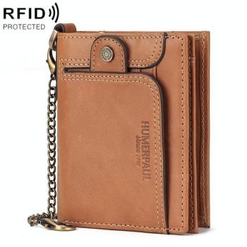 Anti-magnetic Rfid Men Wallet - Secure Protection - Brown