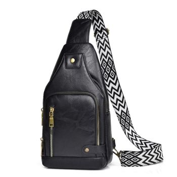 Versatile Single Shoulder Chest Bag For Motorcyclists - Light Brown
