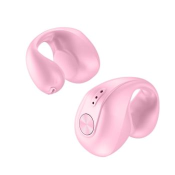 Wireless Dual Ear Bone Conduction Bluetooth Earphones - Mini Sport Clip - White