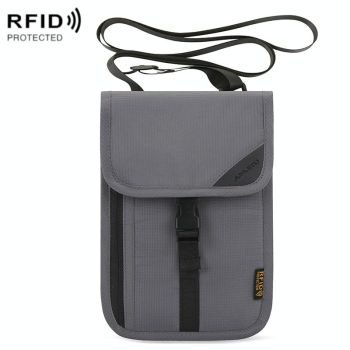 Neck Strap Rfid Passport Bag for Travel - Black