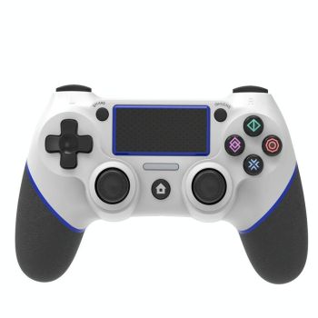 Rubberized Bluetooth Gamepad for Ps4 - Wireless - White Red