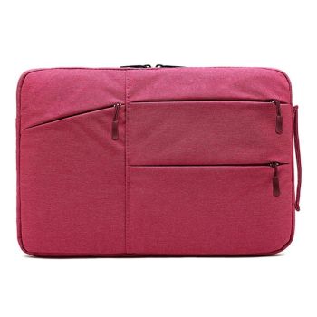 11.6 Inch Business Laptop Liner Bag - Polyester Zipper Closure - Light Grey