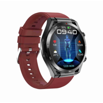 1.39 Inch Ip67 Waterproof Silicone Band Smart Watch Support Ecg / Non-Invasive Blood Glucose Measurement - Blue