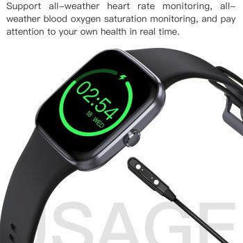 Ip67 Waterproof Smart Bracelet Bluetooth Call Fitness Tracker - Black
