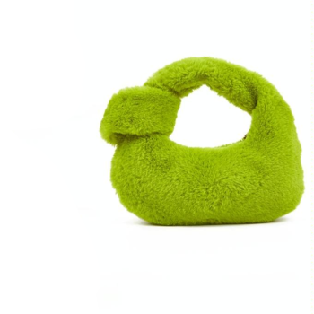 Plush Rabbit Fleece Tote with Knotted Handles - Ginger