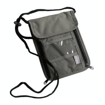 Secure Hanging Neck Bag for Travel Documents - Rfid Blocking - Upgrade Black