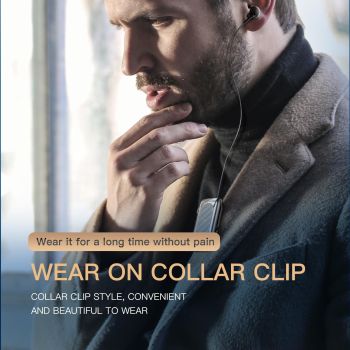 Carbon Brazing Bluetooth Earphones with Noise Reduction - Gold