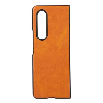 For Samsung Galaxy Z Fold4 5G Dual Tone Calf Texture Shockproof Case - Blue