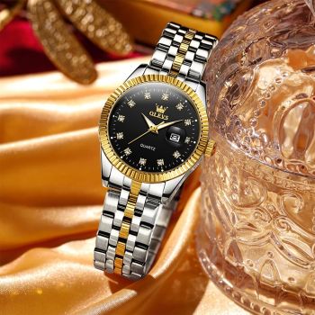 Women Luminous Diamond Quartz Watch - Waterproof - White