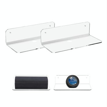 Set of 2 Wall Mounts for Speakers and Surveillance Cameras - White