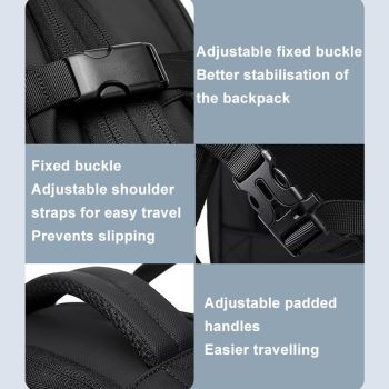 Large Capacity Men Shoulder Backpack - Gray