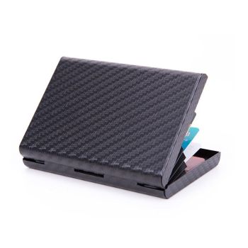 Aluminum Credit Card Holder - Secure & Compact - Carbon Red