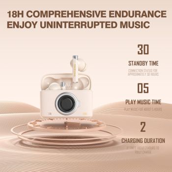 Wireless Bluetooth 5.3 Earbuds - T18 - Brown