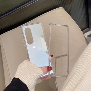 For Samsung Galaxy Z Fold4 5G Reflective Noodle Case - Reflective Finish - Rose Gold
