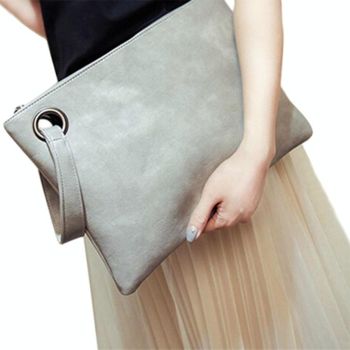 Stylish Retro Envelope Clutch Bag - Large Capacity - Red