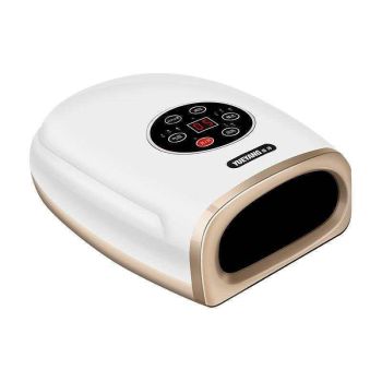 Hand Finger Joint Massager Wrist Palm Physiotherapy Mouse Meridian Acupoint Plug Amber Gold - Rose Red