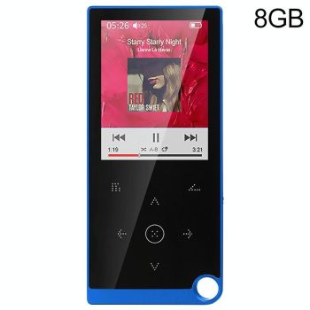 2.4 Inch Touch Mp4 / Mp3 Player 8Gb Memory E Book / Alarm / Timer No Bluetooth - Black