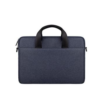 14.1-15.4 Inch Portable Laptop Bag with Single-shoulder Strap - Gray With Shoulder Strap