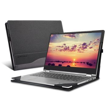 Yoga 520-14 Laptop Leather Case - Protective - Wine Red