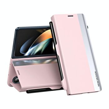 For Samsung Galaxy Z Fold4 5G Leather Phone Case With Pen Slot - Shockproof - Green