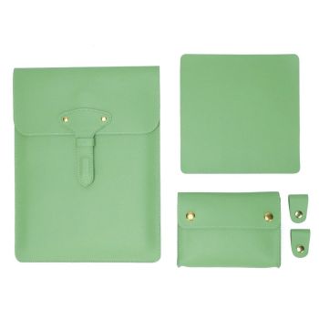 Waterproof Leather Laptop Liner Bag - 3-in-1 15 Inches - Honeydet Oranges