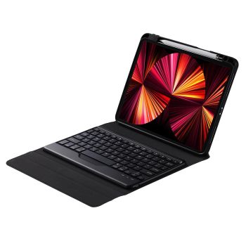 Bluetooth Keyboard Leather Case For Ipad Pro 11 With Triangle Holder & Pen Slot - Fits 2021 / 2020 / 2018 & Air 4 10.9 - Splittable - Gradient Dark Green