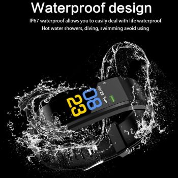 Fitness Tracker With Heart Rate And Blood Pressure Monitoring - Red
