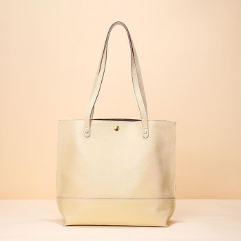 Stylish Leather Tote For Women - Dark Green