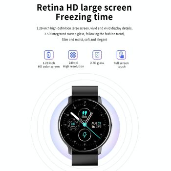 1.28 Inch Touch Screen Ip67 Waterproof Smart Watch Support Blood Pressure Monitoring / Sleep Monitoring / Heart Rate Monitoring - Rose Gold
