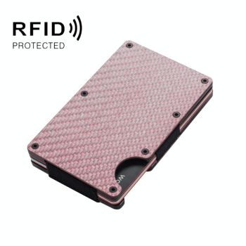 Carbon Fiber Rfid Card Holder - Secure & Stylish - Silver