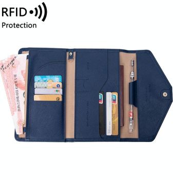 Rfid-blocking Passport & Card Bag - Secure & Compact - Red
