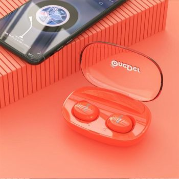 Waterproof Tws Bluetooth Earphones - Hd Stereo Sound - Orange