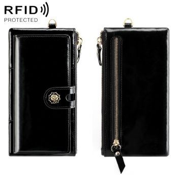 Women Vintage Leather Rfid Wallet - Yellow