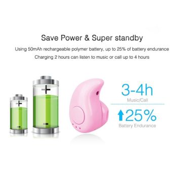 Wireless Bluetooth Earphone - Mini In-ear Sport Handsfree - Blue