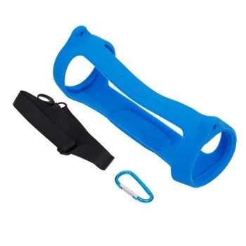 Jbl Charge 4 Speaker Cover with Strap & Carabiner - Portable Silicone Protection - Black