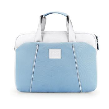 Computer Handheld Messenger Bag for Apple Macbook / Huawei / Xiaomi / Basne - Ladder Hand Gray + Gray Pu Power Package