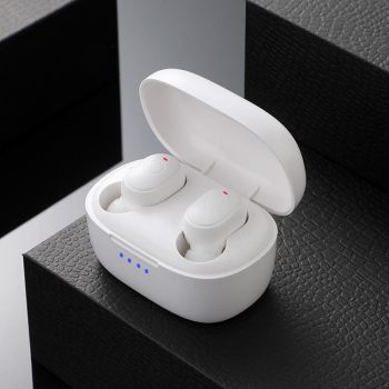 Waterproof Mini Touch-control Bluetooth Earphones with Noise Cancelling - Blue