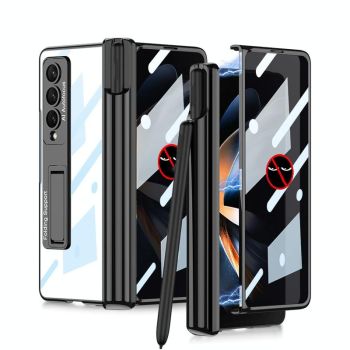 For Samsung Galaxy Z Fold4 5G Magnetic Privacy Case - Foldable - Silver