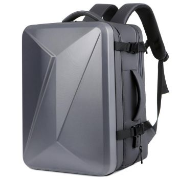 Waterproof Expandable Hard Shell Backpack with Usb Charging - Large Capacity Black - 162 Black