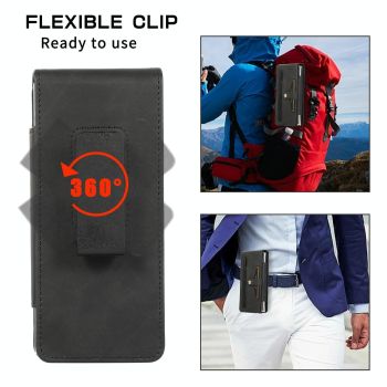 For Samsung Galaxy Z Fold4 5G Leather Folding Phone Case - Grey