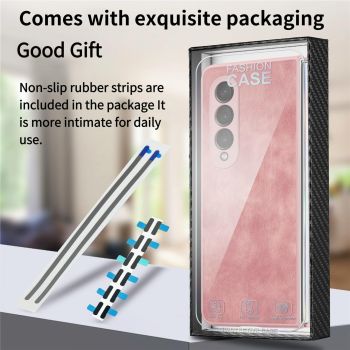 For Samsung Galaxy Z Fold4 5G Vintage Leather Fold Case - Blue