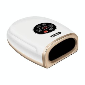 Hand Finger Joint Massager Wrist Palm Physiotherapy Mouse Meridian Acupoint Charging Amber Gold - Pearl Black