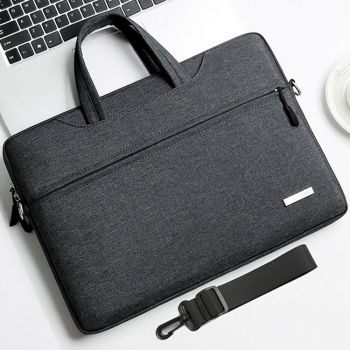 13.3 Inch Inner Bag with Shoulder Strap for Handbag or Laptop - Black