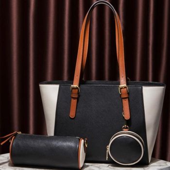 Large Capacity 3-in-1 Fashion Handbag for Women - Brown