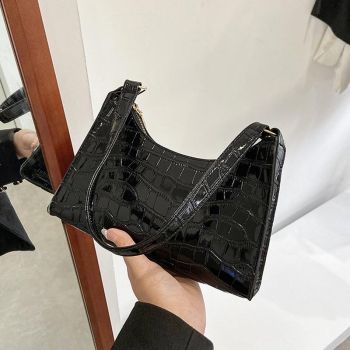 Small Square Stone Pattern Shoulder Bag for Women - Pink