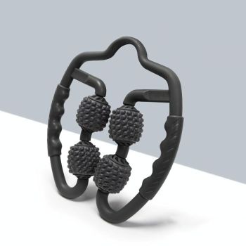 Muscle Massage Roller Foam Shaft For Yoga & Fitness - Fish Bones Type Space Gray