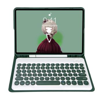 Detachable Bluetooth Keyboard Leather Case For Ipad Air 4 / 5 - Candy Colour Skin Texture - 10.9 Inch - For Ipad Air 4 10.9 2020 / Air 5 10.9 2022